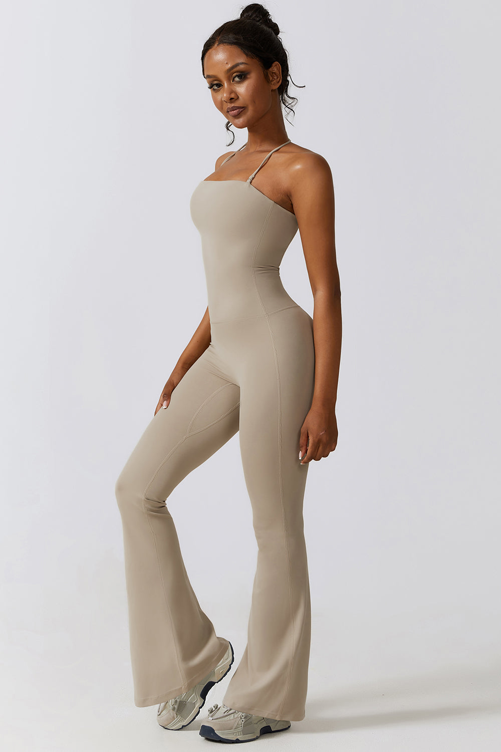 The Nicole Halter Flare Sport Jumpsuit