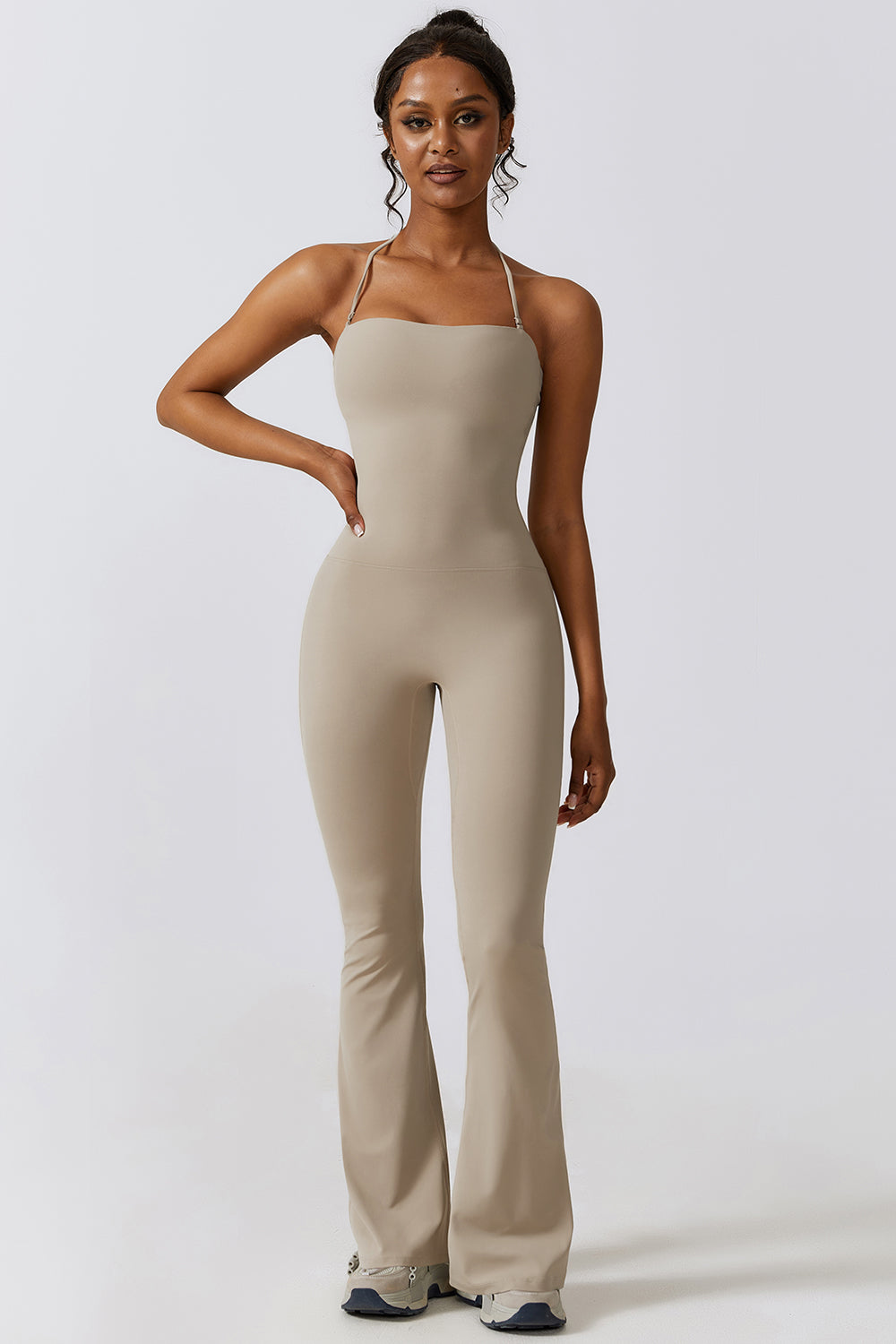 The Nicole Halter Flare Sport Jumpsuit