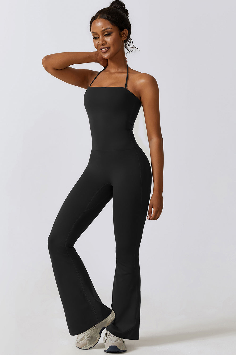 The Nicole Halter Flare Sport Jumpsuit